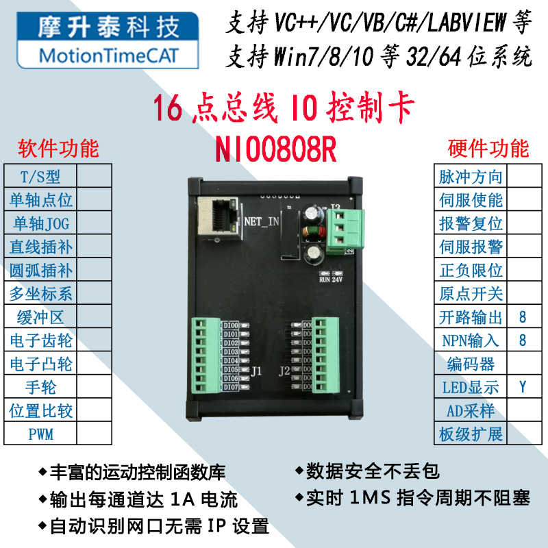 16点总线IO控制卡-NIO0808R