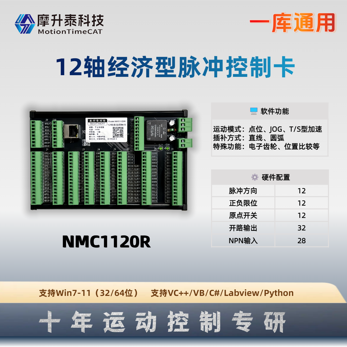 十二轴网络运动控制卡-NMC1120R
