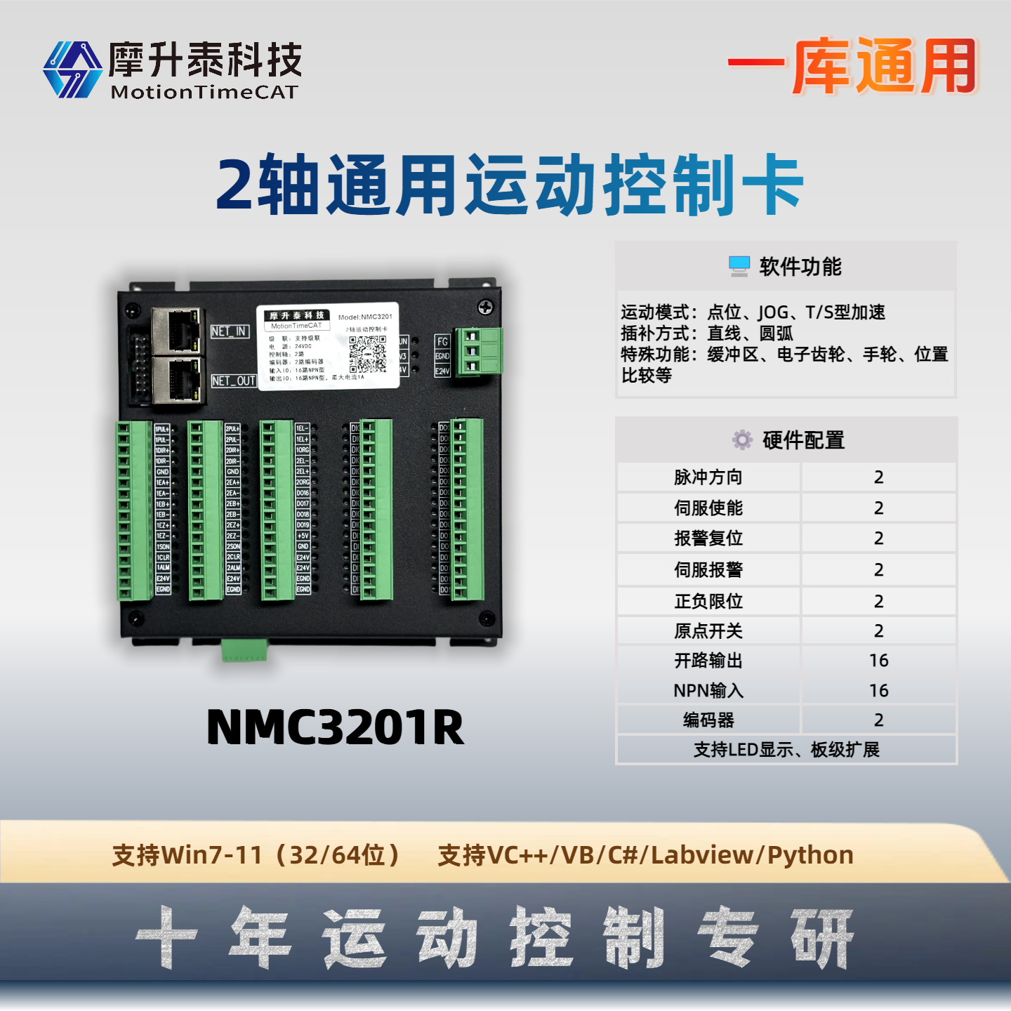 两轴网络运动控制卡-NMC3201R