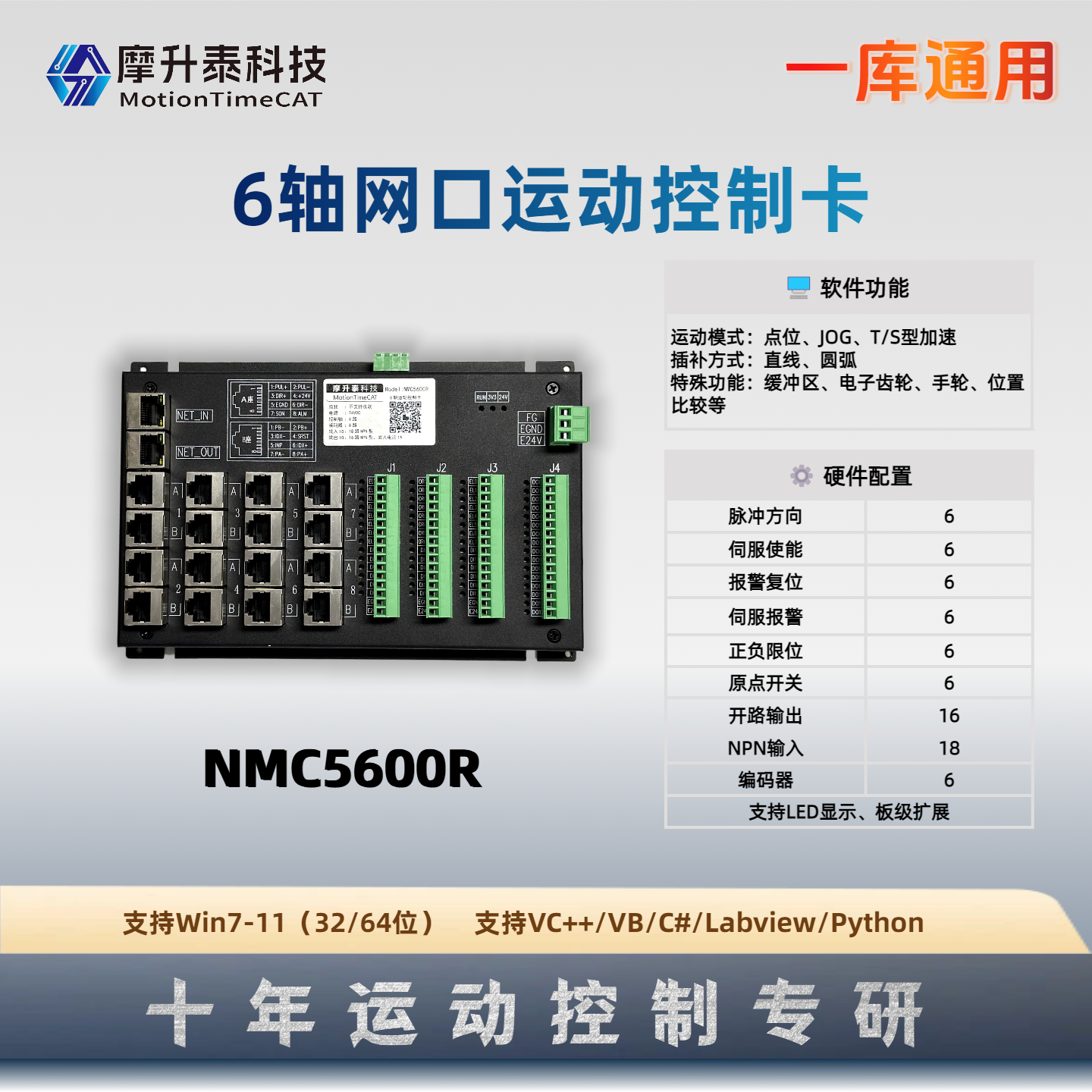六轴网络运动控制卡-NMC5600R