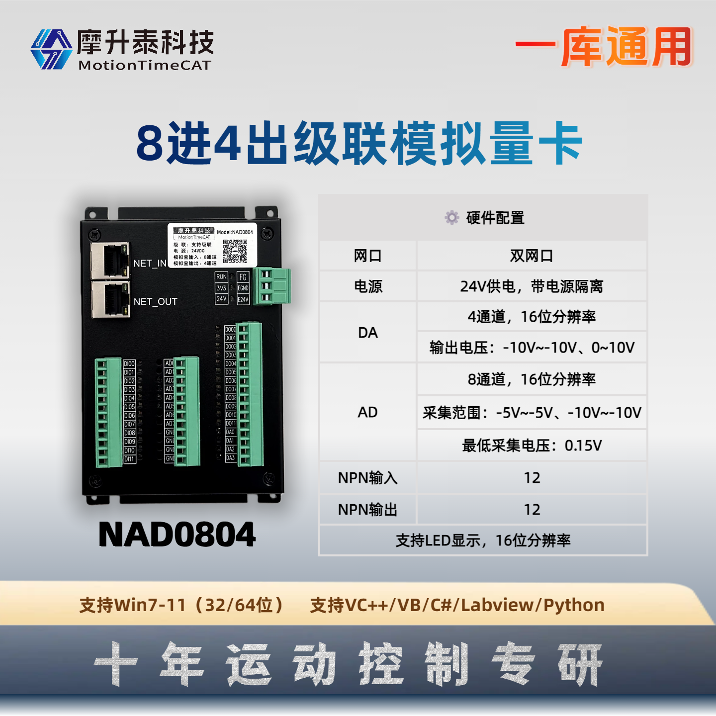 8进4出级联模拟量卡-NAD0804