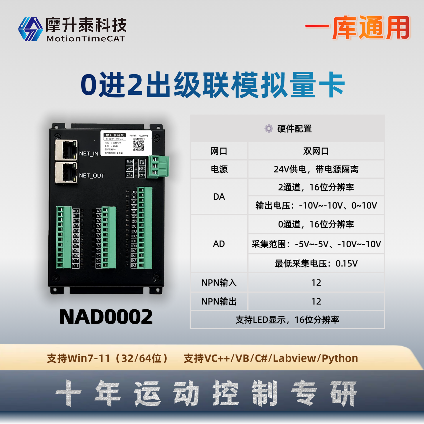 0进2出级联模拟量卡-NAD0002